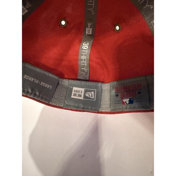 Los Angeles Angels Hat Cap Fitted Mens Large Red MLB Baseball All Star New Era - Picture 7 of 10